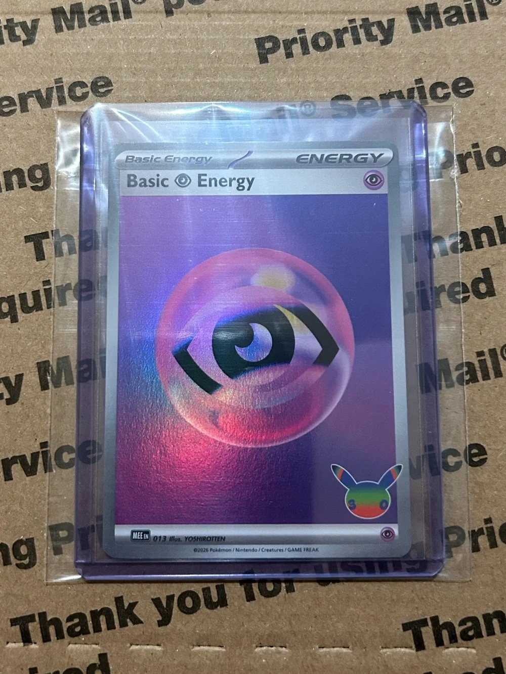 Holo Psychic Basic Energy 30th Celebration Pokemon TCG Card No. 013